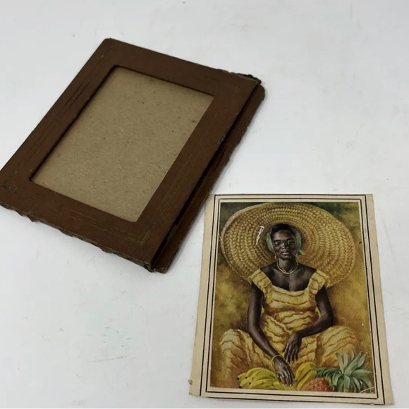 THE FRUITSELLER BY HELENE URSZENYI DE BREZNAY BEAUTIFUL AFRICAN WOMAN PICTURE. - Picture 4 of 6